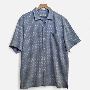 Tommy Bahama -The Coconut Point - Blue Palm Tree Patterned Men's Shirt - Size L